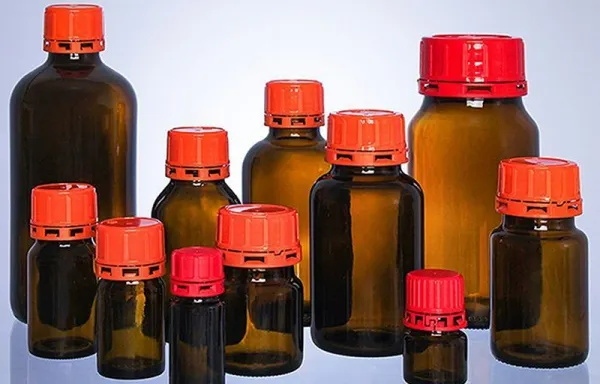 Botellas de vidrio para productos químicos