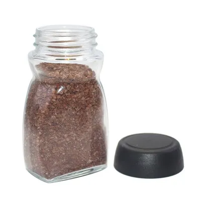 Frascos de café clásicos de vidrio plano (50g)