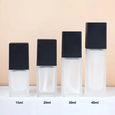 Frascos de vidrio con dosificador para envases de base de maquillaje