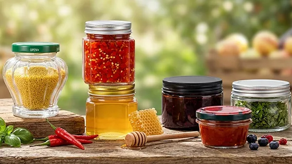 Frascos de vidrio para almacenar alimentos