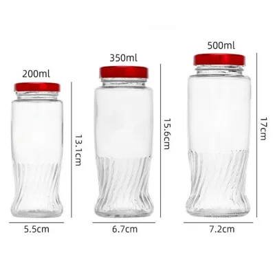 Estilos de botellas de vidrio para almacenar alimentos disponibles
