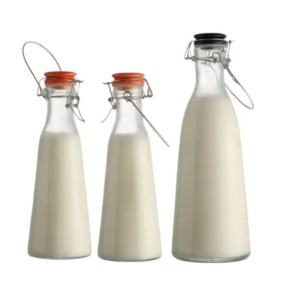Botellas de leche de vidrio con cierre hermético (500ml / 1000ml)