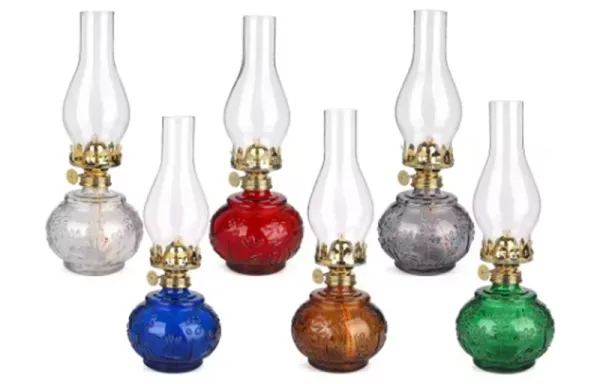 Botellas de vidrio para lámparas de aceite