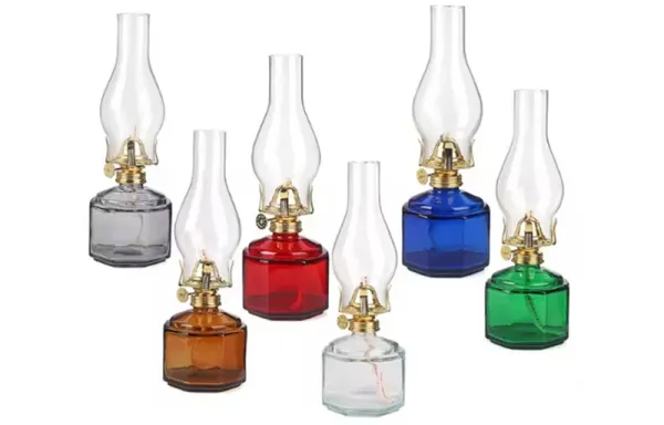 Botellas de vidrio para lámparas de aceite