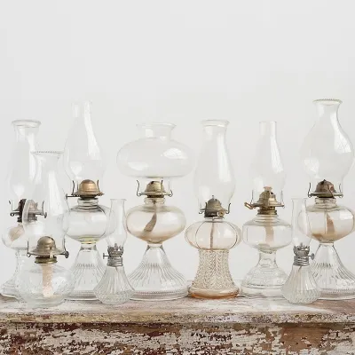 Botellas de vidrio para lámparas de aceite