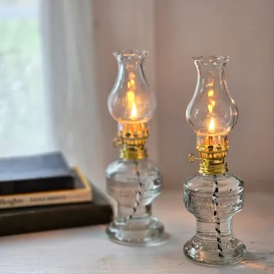 Botellas de vidrio para lámparas de aceite
