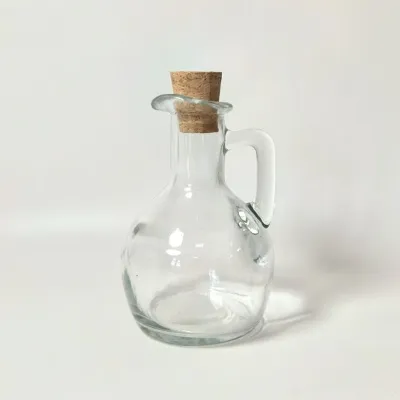 Botellas de vidrio para aceite de oliva con tapón de corcho (200ml)
