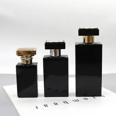 Botellas de perfume de vidrio negro (30ml / 50ml / 100ml)