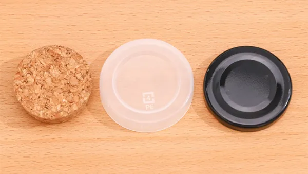 Tapones de madera / Tapas de plástico PE / Tapas de hojalata