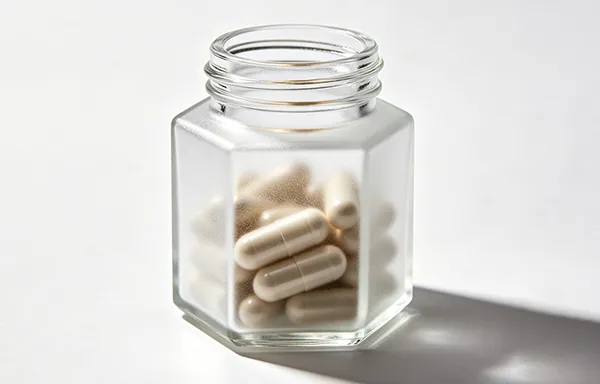 Botellas de vidrio para suplementos de salud (Frascos de boca ancha)