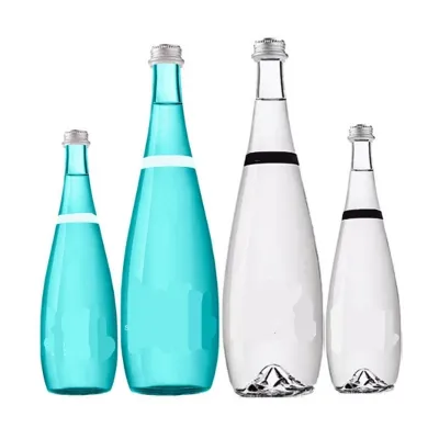 Estilos de botellas de agua de vidrio disponibles