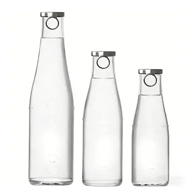 Estilos de botellas de agua de vidrio disponibles
